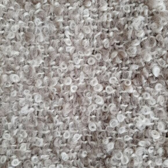 IKEA Stockholm Fuzzy & Soft Mohair Wool Blend Blanket Cream & Tan - Picture 5 of 9